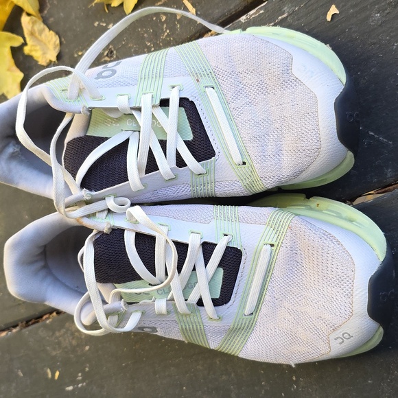 On Running Women's Sneakers - White and Light Green - Picture 6 of 13